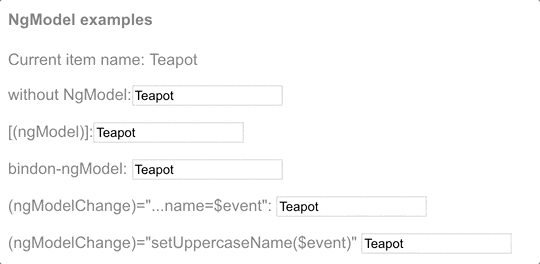 NgModel variations